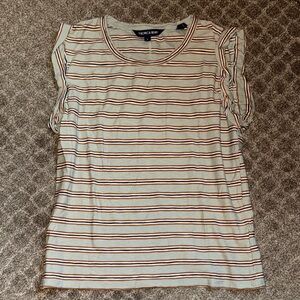 Veronica Beard Striped Muscle Tee Sage green Medium